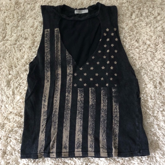 Project Social T Tops - Urban outfitters project social Tank flag large